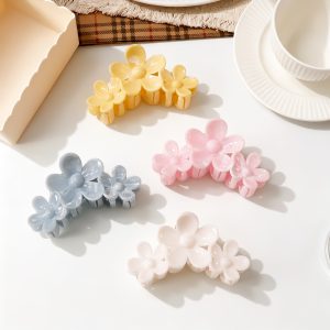Pearlescent Flower PS Hair Claw Clip