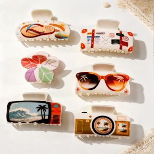 Patterned Acrylic Hair Claw Clip