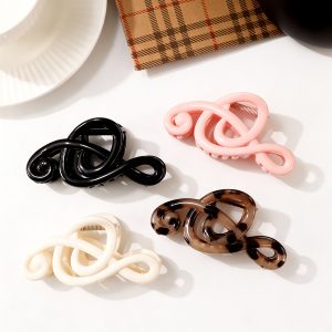 Musical Note Solid Color Hair Claw Clip
