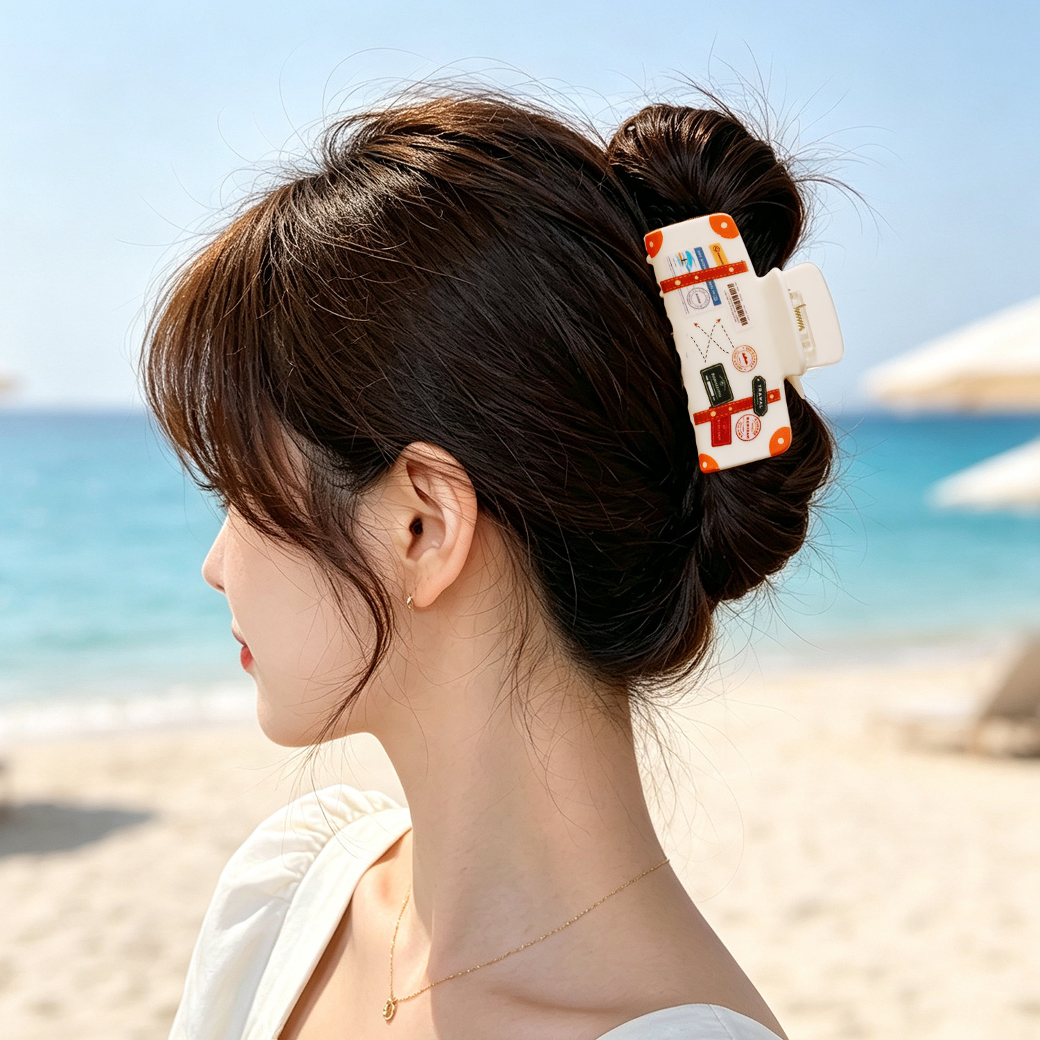 Patterned Acrylic Hair Claw Clip - Image 4