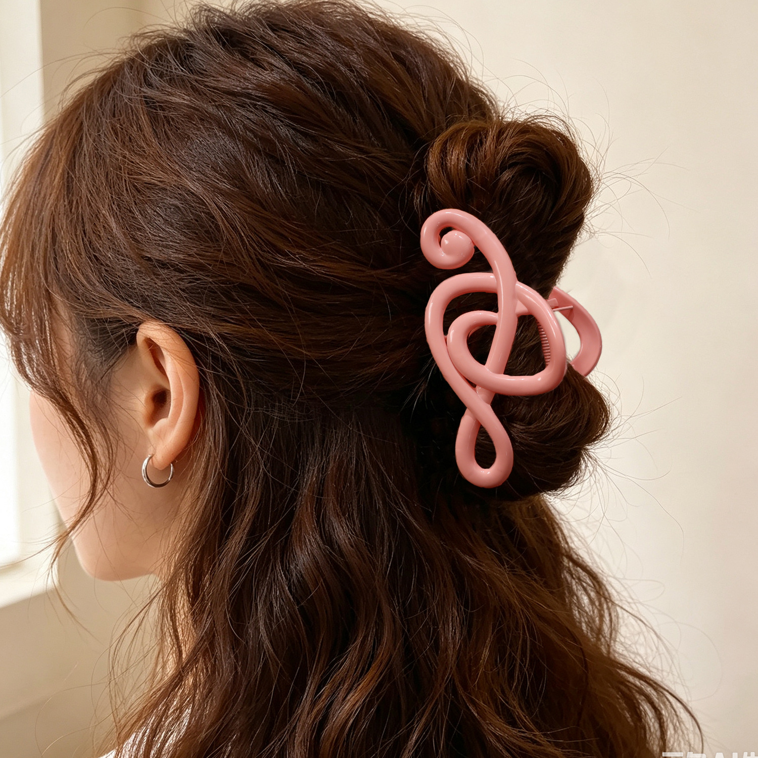 Musical Note Solid Color Hair Claw Clip - Image 4