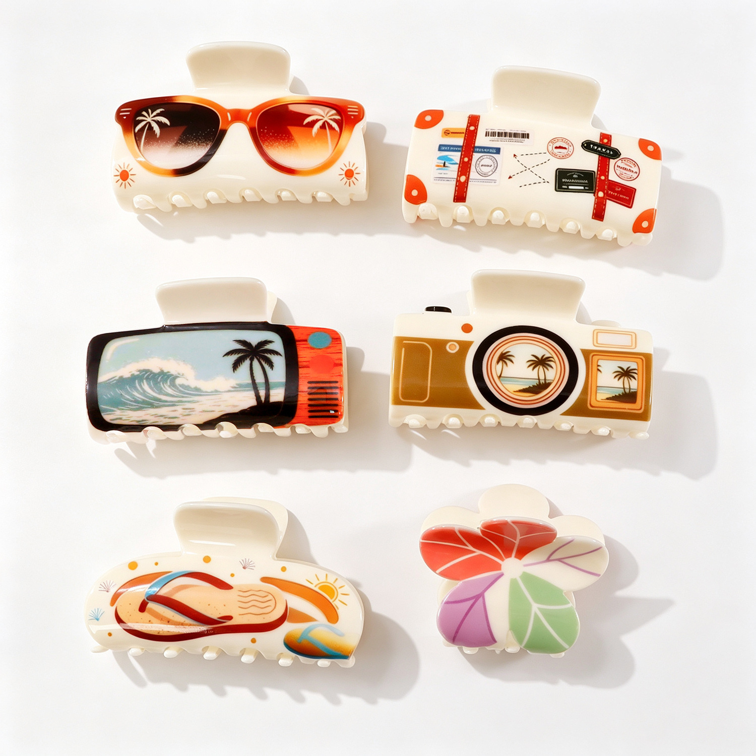 Patterned Acrylic Hair Claw Clip - Image 2