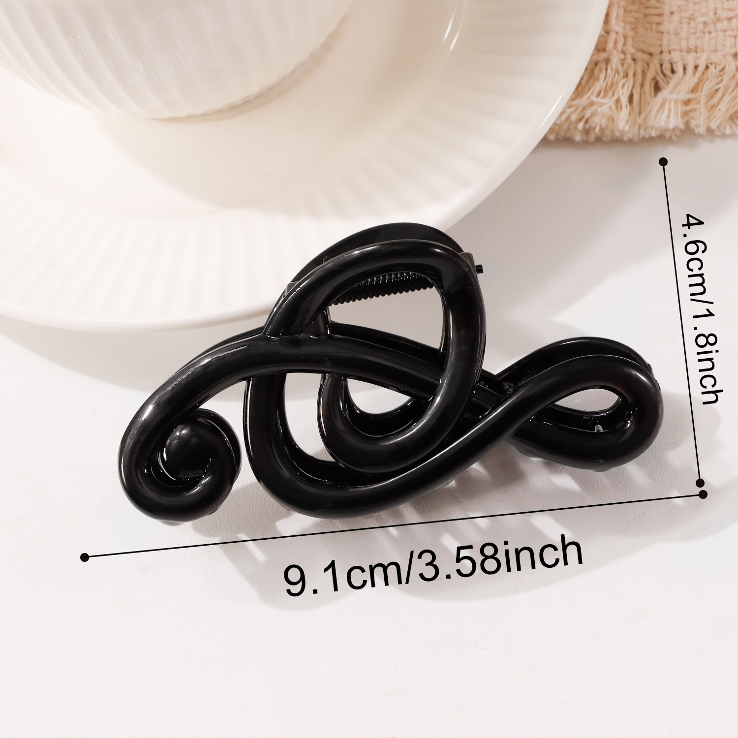 Musical Note Solid Color Hair Claw Clip - Image 5