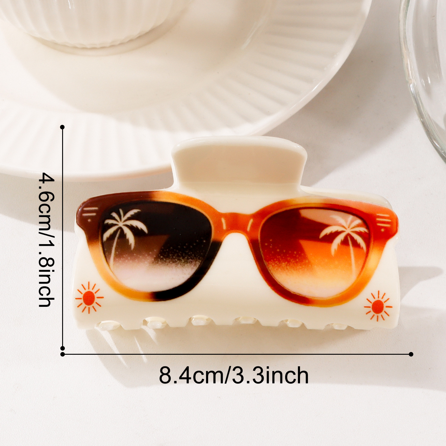 Patterned Acrylic Hair Claw Clip - Image 9
