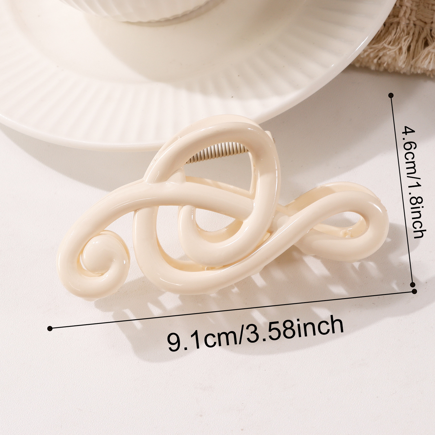Musical Note Solid Color Hair Claw Clip - Image 6