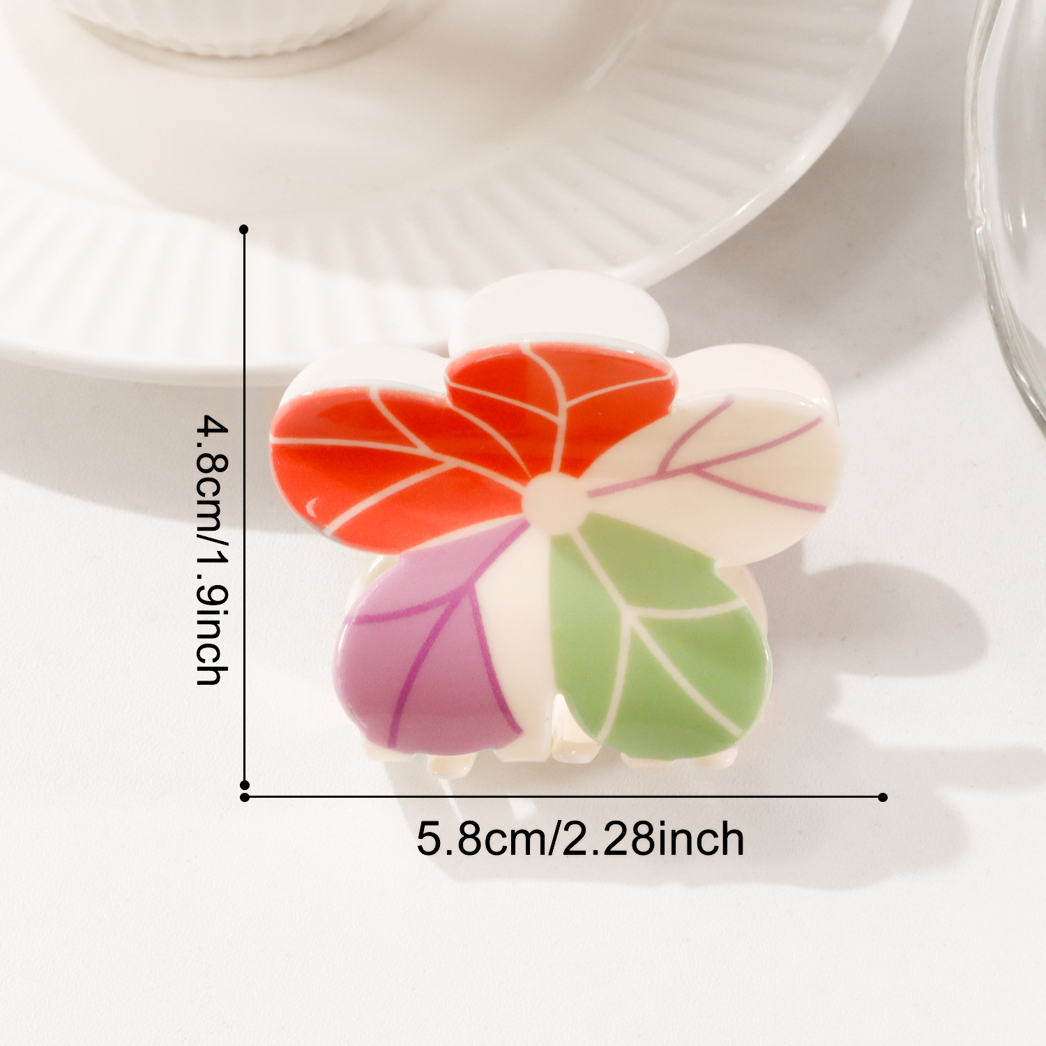 Patterned Acrylic Hair Claw Clip - Image 7