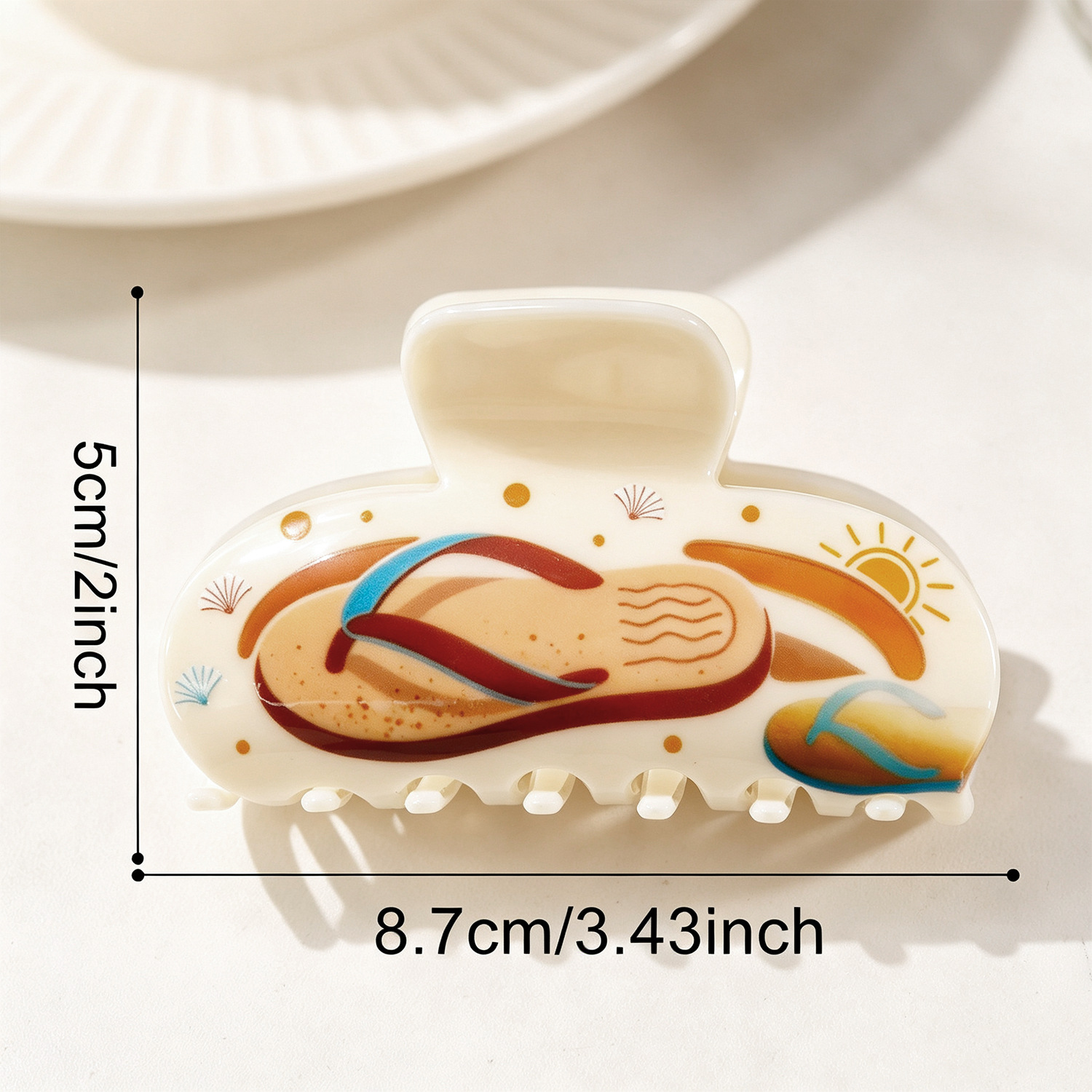 Patterned Acrylic Hair Claw Clip - Image 6